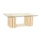 Cream Travertine and Glass Coffee Table, Image 1