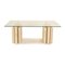 Cream Travertine and Glass Coffee Table, Image 6