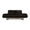 Sofá de dos plazas modelo 6600 de cuero negro de Rolf Benz, Imagen 1