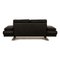 Sofá de dos plazas modelo 6600 de cuero negro de Rolf Benz, Imagen 9