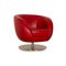 Pearl Swivel Armchair in Red Leather from Koinor 1