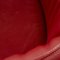 Poltrona girevole Pearl in pelle rossa di Koinor, Immagine 3