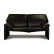Atlanta 2-Sitzer Sofa aus schwarzem Leder von Laauser 1