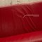 Pearl 3-Seater Sofa in Red Leather from Koinor, Image 3