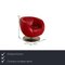 Pearl Sofa and Armchair in Red Leather from Koinor, Set of 2, Image 3