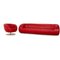Pearl Sofa and Armchair in Red Leather from Koinor, Set of 2, Image 1