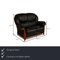 Victoria 3-Seater Sofa, 2-Seater Sofa and Armchair in Black Leather from Nieri, Set of 3 3