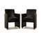 Rialto Armchairs in Black Leather from Willi Schillig, Set of 2 1