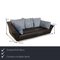 Modell 333 3-Sitzer Sofa und Pouf aus schwarzem Leder von Rolf Benz, 2er Set 2