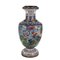 Grand Vase en Bronze avec Emaux Cloisonnés et Colorés 1