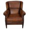 Fauteuil Club Vintage en Cuir Cognac, Pays-Bas 1