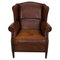 Fauteuil Club Vintage en Cuir Cognac, Pays-Bas 1