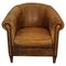 Fauteuil Club Vintage en Cuir Cognac, Pays-Bas 1