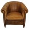 Vintage Dutch Cognac Leather Club Chair, Image 1