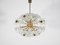 Eclipse Blowball Brass and Crystal Ceiling Light attributed to Emil Stejnar for Rupert Nikoll, 1950s 2