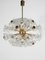 Eclipse Blowball Brass and Crystal Ceiling Light attributed to Emil Stejnar for Rupert Nikoll, 1950s 6