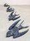 Art Mural Vintage Iron Birds Swallow, 1970s, Set de 4 1