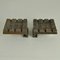 Brutalist Bronze Square Push Pull Door Handles with Geometric Reliefs, 1970s, Set of 2 7