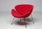 Rot Orange Slice Stuhl von Pierre Paulin, 1990er 5