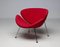 Rot Orange Slice Stuhl von Pierre Paulin, 1990er 4