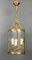 Small Neoclassical Lantern in Bronze and Round Glass, 1940s 2