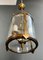 Small Neoclassical Lantern in Bronze and Round Glass, 1940s 8