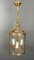 Small Neoclassical Lantern in Bronze and Round Glass, 1940s 1