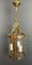 Small Neoclassical Lantern in Bronze and Round Glass, 1940s 12