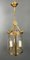 Lanterna neoclassica in bronzo e vetro rotondo, anni '40, Immagine 6