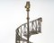 Lampada da tavolo con scala a chiocciola in metallo patinato marrone, XX secolo, Immagine 5