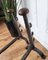 Antique Italian Wrought Iron Andirons, 1920s, Set of 2 7