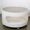 Space Age White Circular Coffee Table attributed to Opal, Germany, 1960s 3