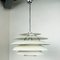 Mid-Century Italian White Lacquered Metal Pendant attributed to Stilnovo Milano, 1960s 5