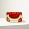 Small Red Hand-Crafted Murano Vase attributed to Flavio Poli, Italy, 1970s, Image 3