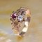 French 18 Karat Rose Gold You and Me Ring with Ruby and Diamond, 19th Century 10