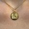 Antique French 18 Karat Yellow Gold Virgin Mary Haloed Medal Pendant, Image 6