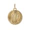 Antique French 18 Karat Yellow Gold Virgin Mary Haloed Medal Pendant, Image 1