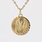 Antique French 18 Karat Yellow Gold Virgin Mary Haloed Medal Pendant 8
