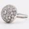 14 Karat White Gold and Diamond Dome Ring, 1970s, Image 2