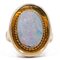 Bague Doublet Opal en Or Jaune 14 Carats, 1970s 1