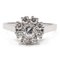 18 Karat White Gold and Diamond Flower Ring, 1960s, Image 1