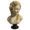 Half-Bust of Female Figure, 20th Century, White Marble, Image 1