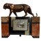 French Art Deco Panther Table Clock, 1920 1