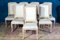 Italian White Decapé Wood Chairs, 1970s, Set of 8 6