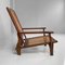 Fauteuil Antique en Bois et en Paille de Vienne, Italie, Début des années 1900 5