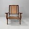 Antique Italian Wood and Vienna Straw Armchair, Early 1900s 4