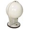Lámpara de mesa italiana era espacial esférica de plástico blanco, años 70, Imagen 1