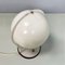 Italian Space Age Spherical Table Lamp in White Plastic, 1970s 5