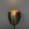 Mid-Century Modern Steel Floor Lamp with Black Round Base, Italy, 1950s, Image 5