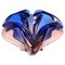 Pink and Blue Sommerso Murano Glass Bowl form Fratelli Toso, Italy, 1960s 1